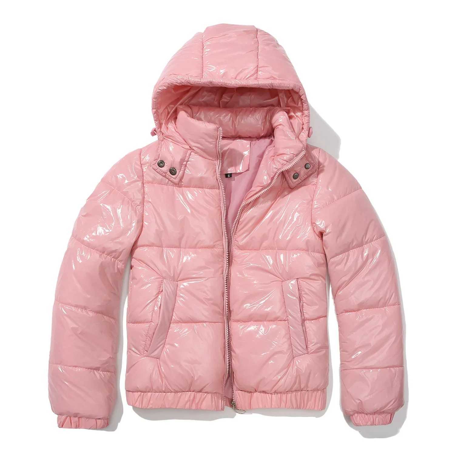 Women's Down Parkas Winter jacket womens bomber jacket yellow body double-sided style paddle jacket womens motorcycle zipper jacket 2023 new mode