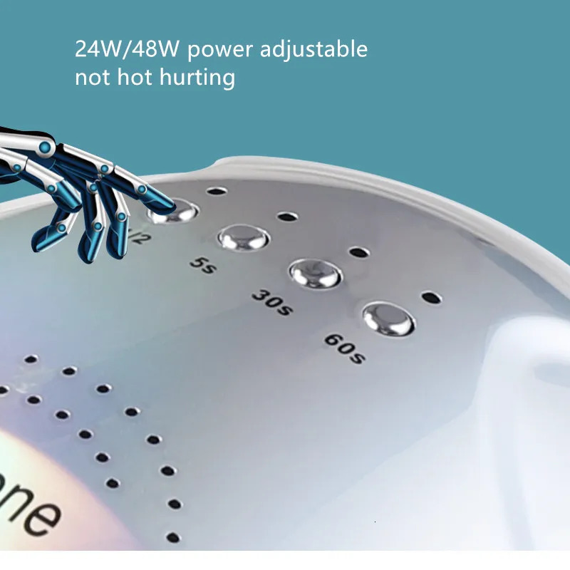 60W UV LED nail lamp with 30 LEDs for curing gel nail dryer nail polishing lamp 5/30/60s automatic sensor operating tool 241018