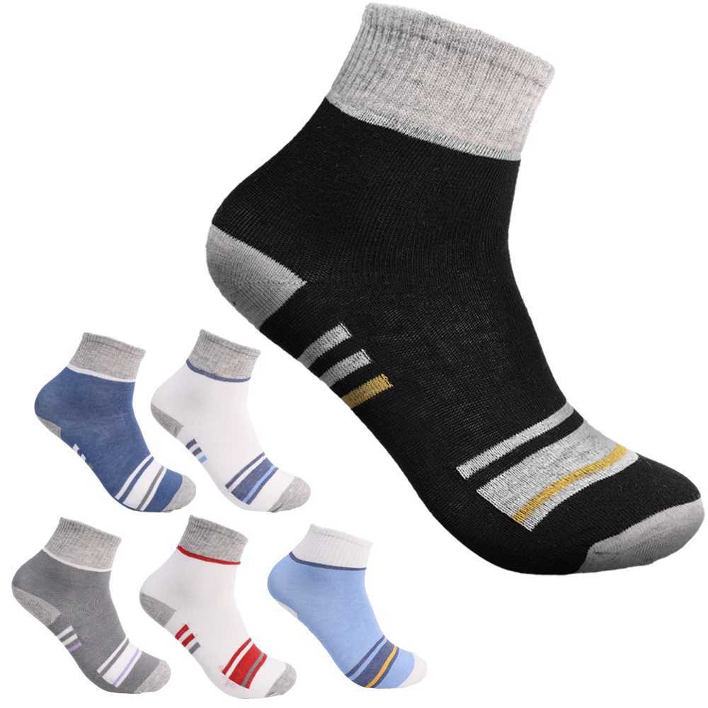 1/5 Pairs High-quality Cotton Fiber Breathable Deodorant Business Men Tube Socks For Autumn Winter Thickened Warm Sports MeiasXJ241019