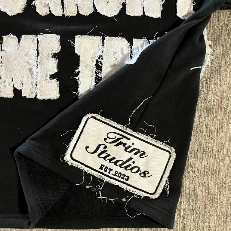 Vintage patch T-shirt Y2K short sleeved top mens rock hip-hop letter patch oversized T-shirt round neck cotton clothing 241019