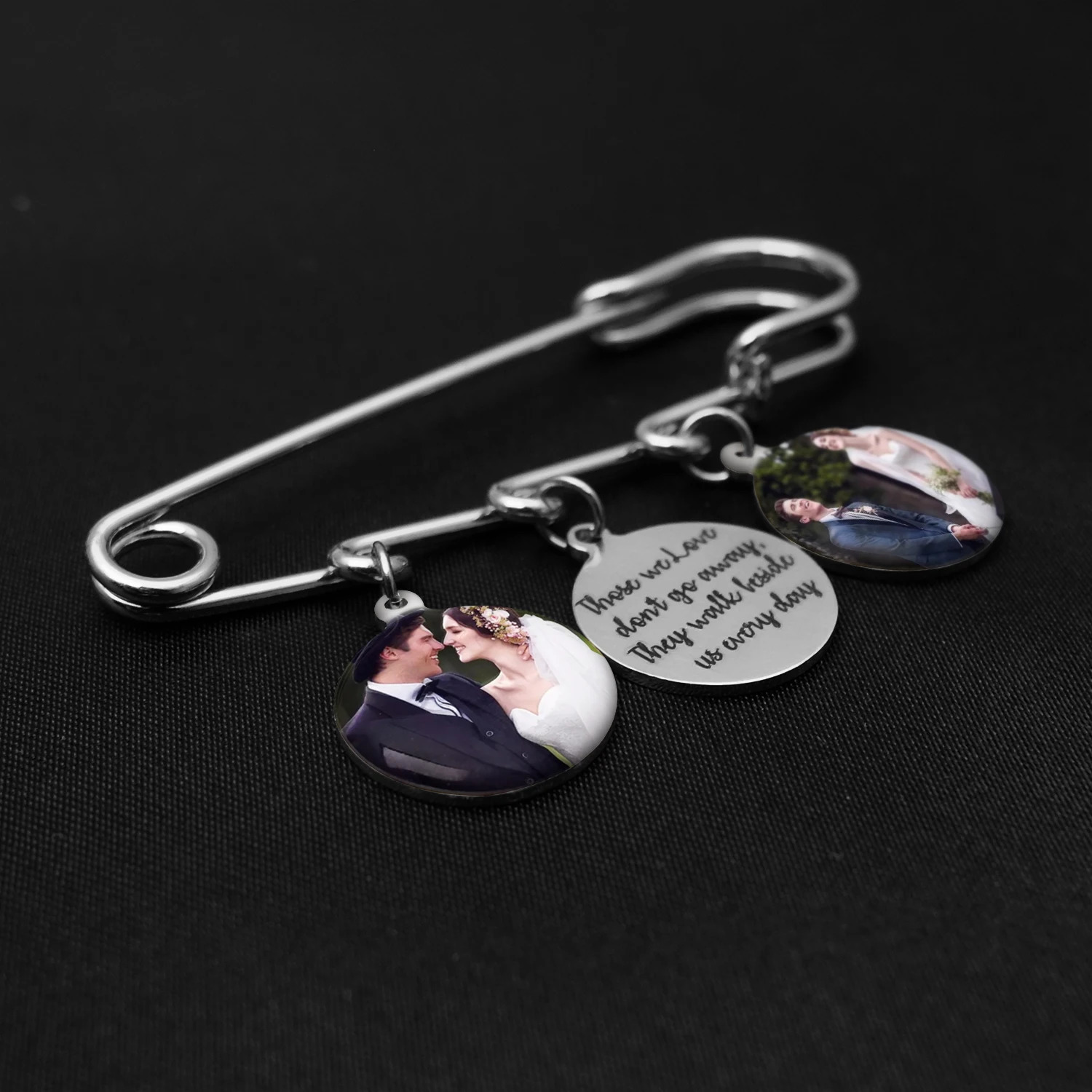 Personalized bride po charm customized po chest po tie nail wedding bouquet pin wedding commemorative gift 241018