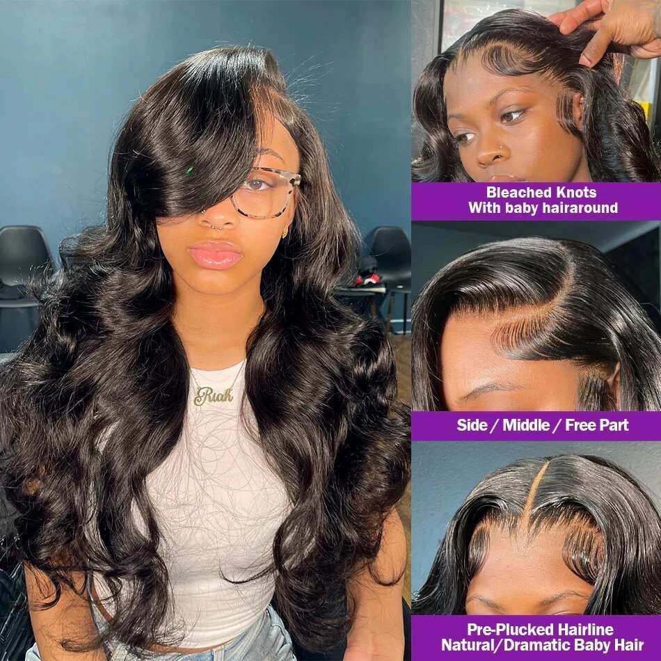 x Body Wave Lace Front Wig Human Hair Glueless Ready To Wear Pre Cut plucked