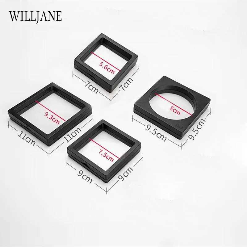 Jewelry Ring Display Stand Transparent PE Film Jewelry Display Box Bracelet Hanger Dustproof Support 3D Suspension W241019