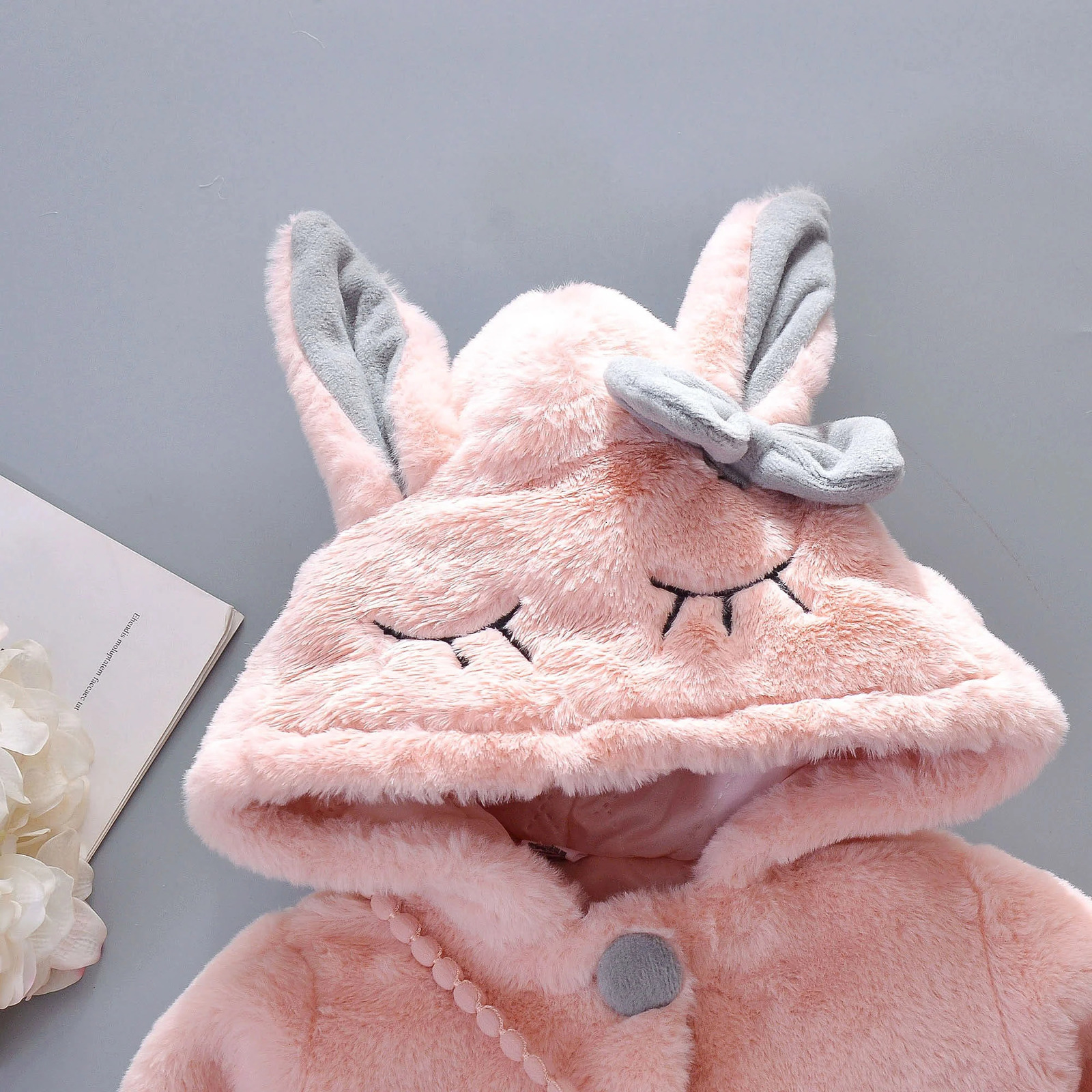 Winter Baby Girl Coat Cute Crossbody Bag Bow Sweet Warm 03 Years Old 241018