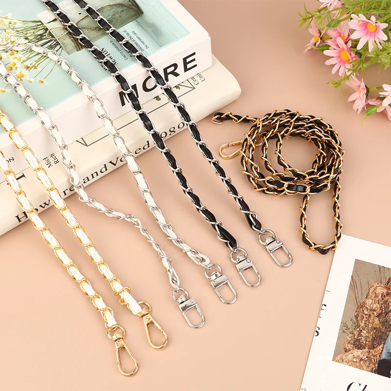 120cm Purse Chain Strap Leather Shoulder Bag Straps Crossbody Handbag Chains Replacement Diy Women Girl Part Accessory 241017