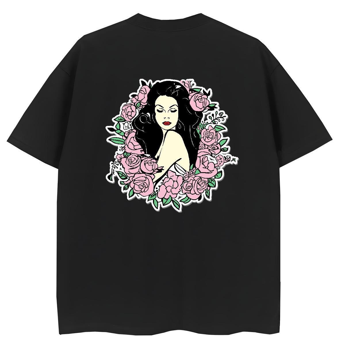 Factory Direct Women T Shirts 230g 100% Cotton Breathable Crew Neck Daily Outfit portrait Woman Tshirt Loose fit Customized Tees Shirts