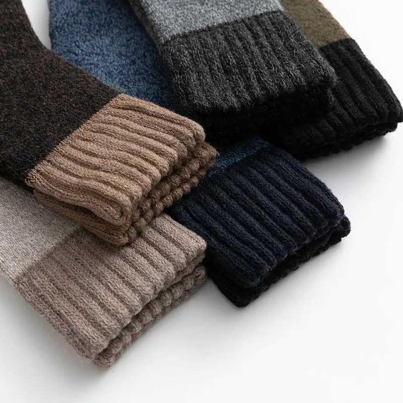 5Pairs/Lot Winter Thicken Wool Socks Mens High Quality Towel Keep Warm Couple Sock Cotton Floor Socks for Male Thermal 38-45XJ241019