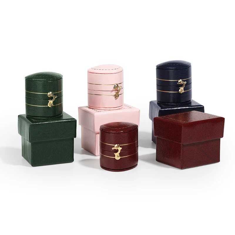 Retro mini ring box high-end diamond ring box recommended for wedding ceremony jewelry photography jewelry props W241019