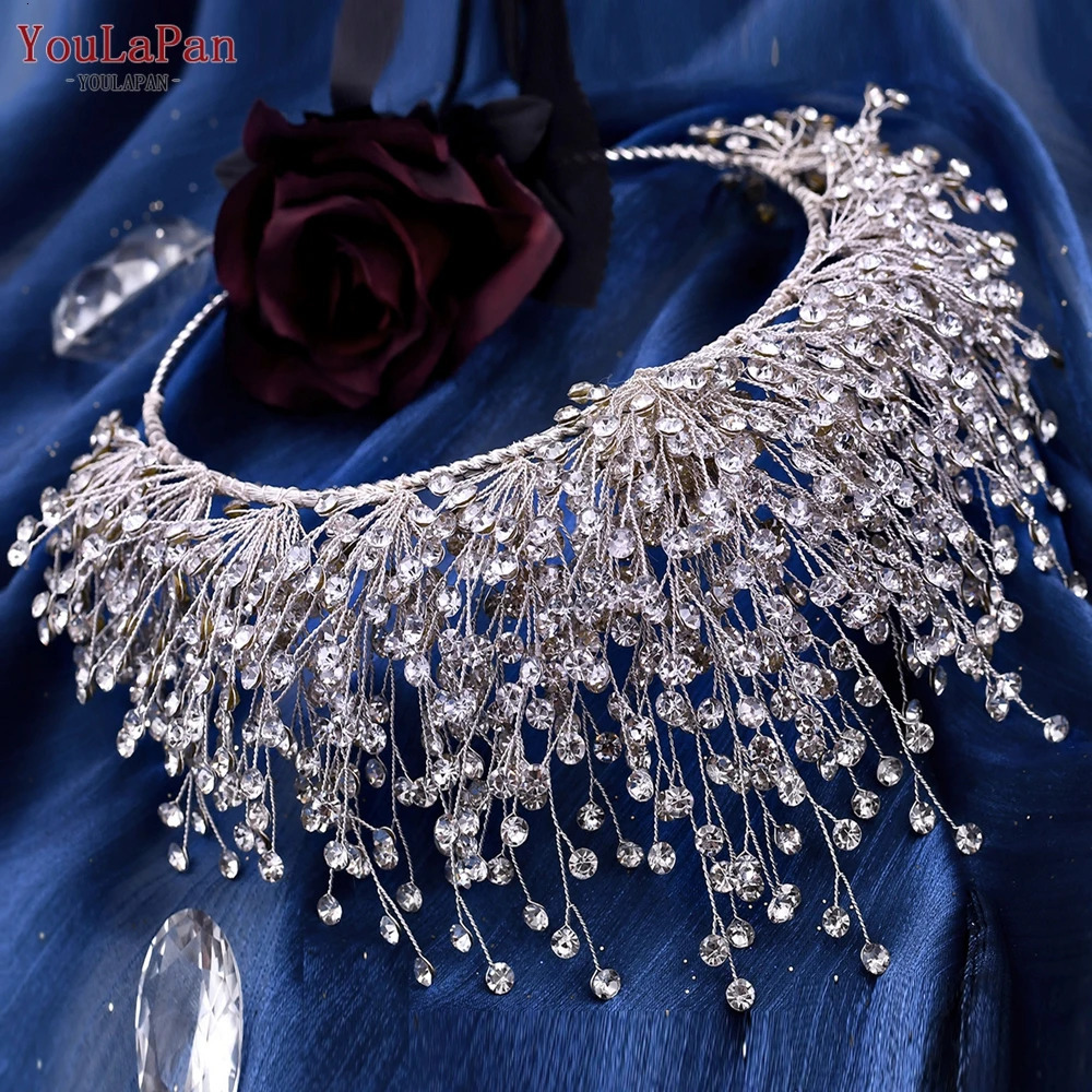 YouLaPan Luxury Wedding Crown Diamond Bridal Hair Accessories Bridal Headwear Jewelry Princess Headwear HP193P 241018