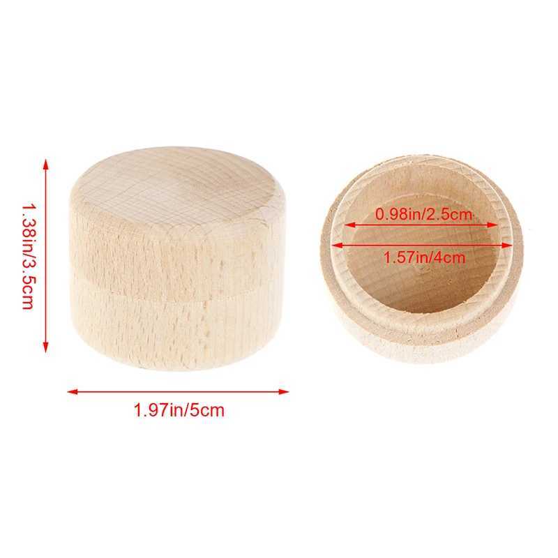 Wooden circular storage box ring box vintage wooden craft jewelry box luggage organizer accessories W241019