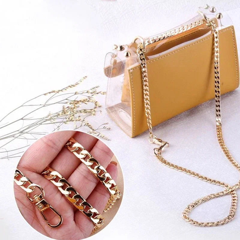 120cm Metal Aluminum Bag Chain Replacement Parts Accessories for HandWoven Shoulder Handbag DIY Handmade Detachable Straps 241017