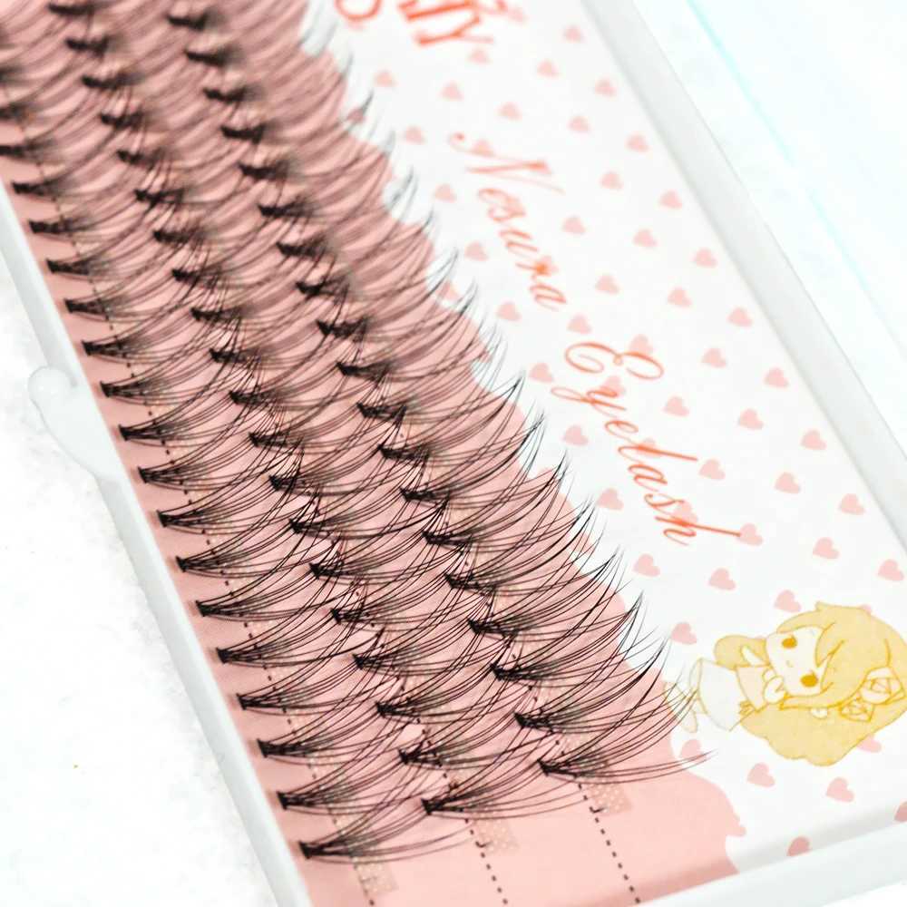 60pcs Natural Long 10D Mink Eyelashes Extension Professional Soft Cluster False Lashes Faux Eyelash Individual Makeup CiliosXJ241019