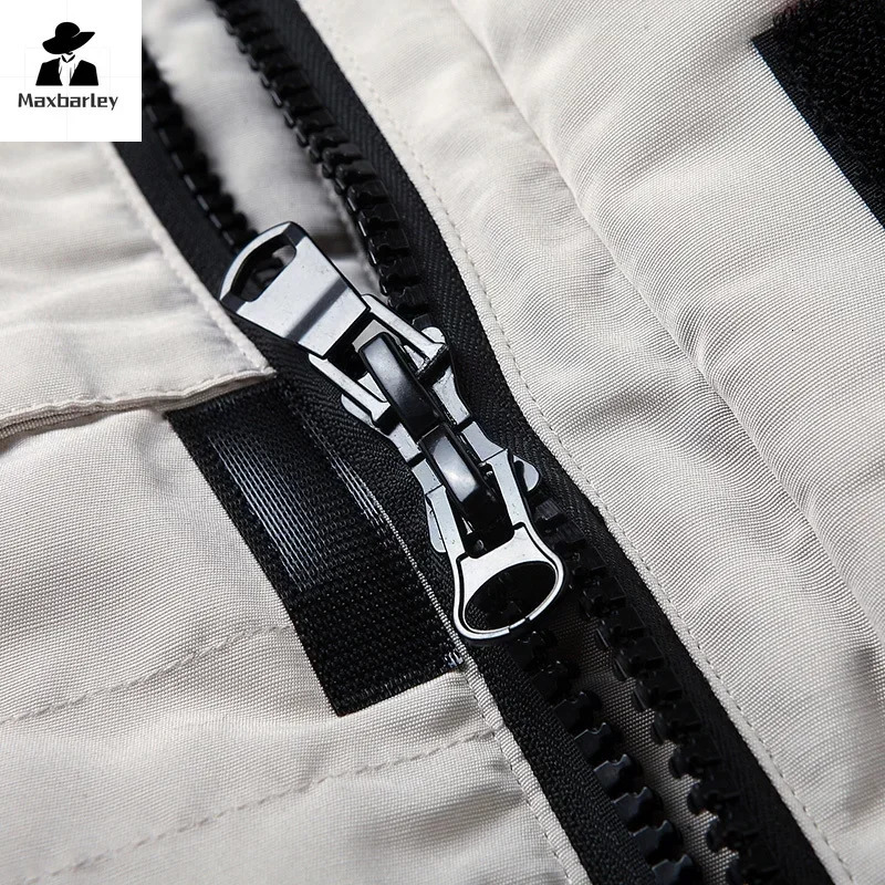 down jacket mens Korean running fur collar white duck down jacket mens refrigerated tool park 241018
