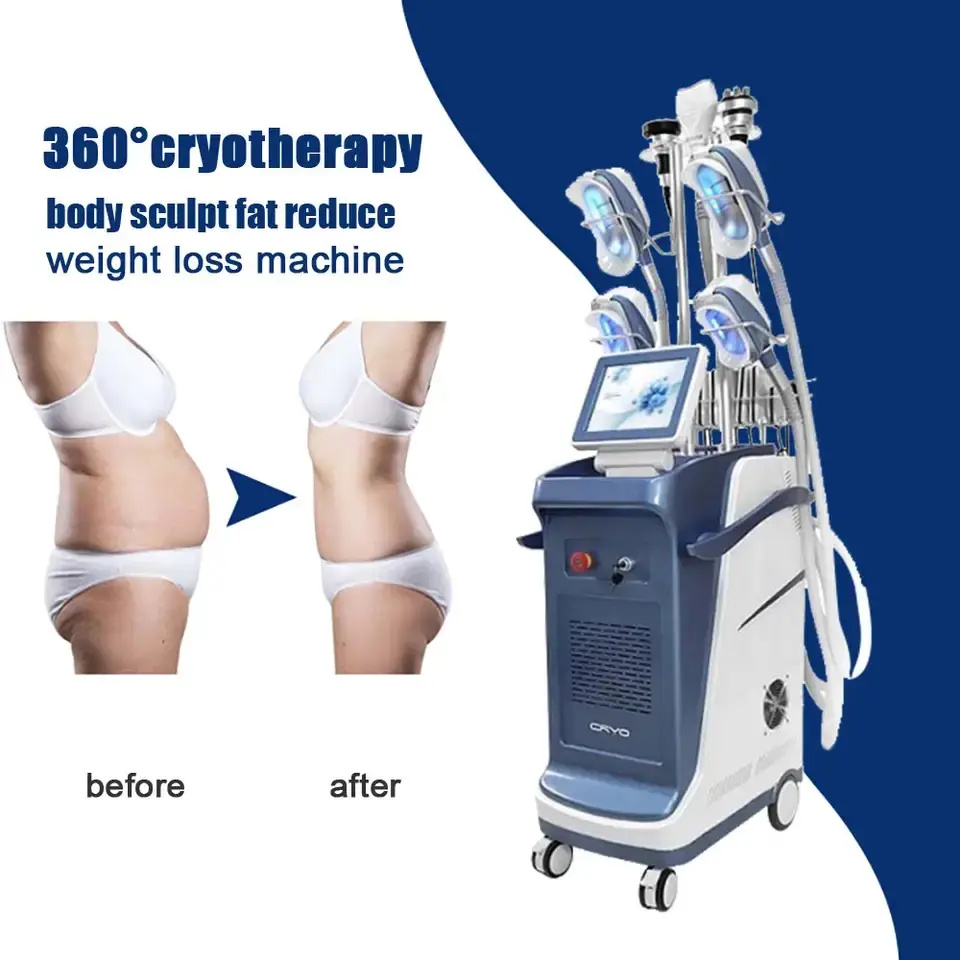 360 Angle Surrounding Frozen Fat Melting Slimming Machine Frozen Fat Laser 40k Cavitation Body RF Facial RF Freezing Fat Reduction Double Chin Removal