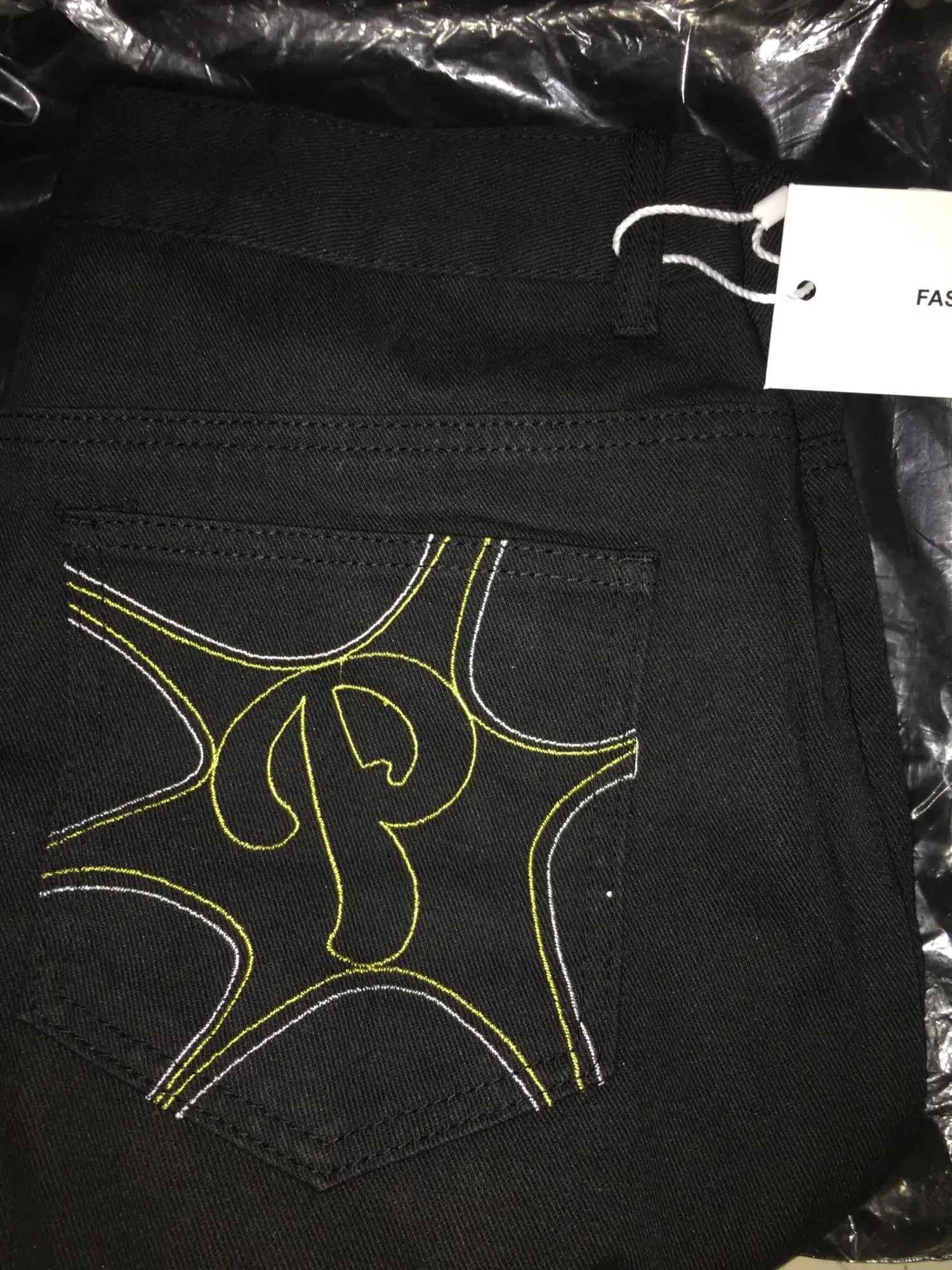 Protect Street Jeans Y2K Mens Pants Gothic Harajuku Hip Hop Alphabet Embroidery Retro Blue Loose Jeans High Waist Wide Leg Pants 241019