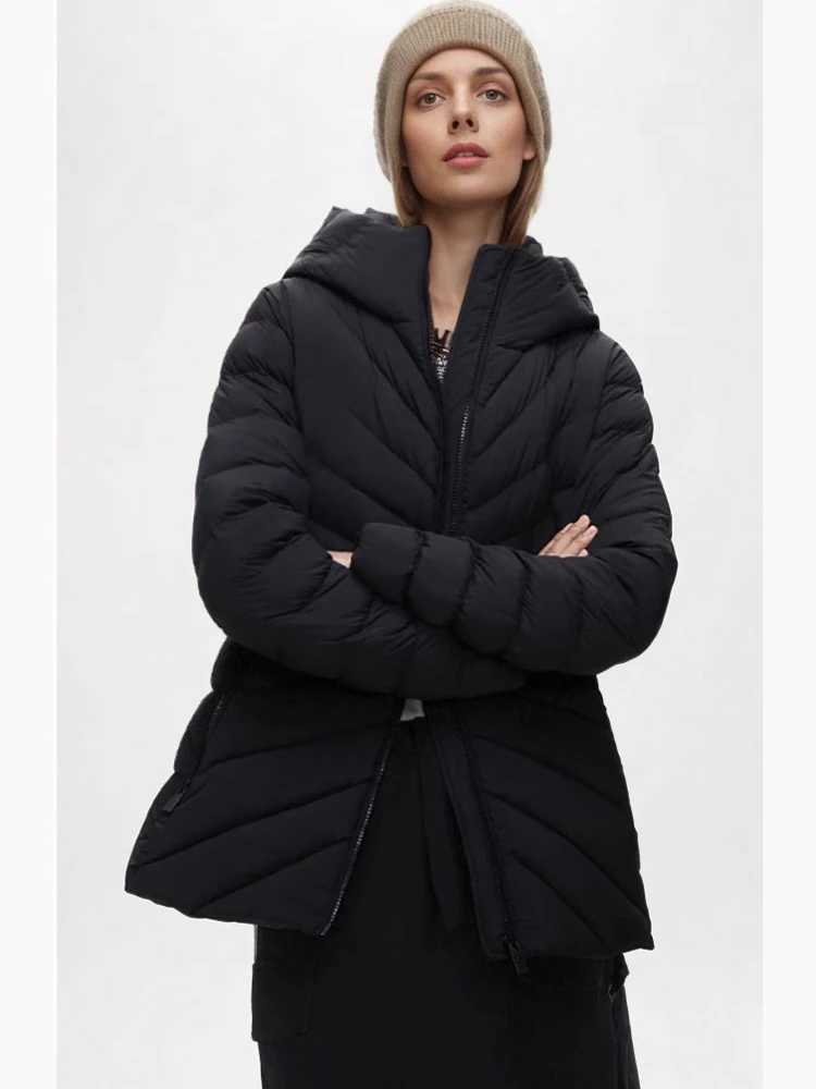 Autumn and winter puffer coat long sleeved hooded zippered down jacket with high quality and low priceX241019