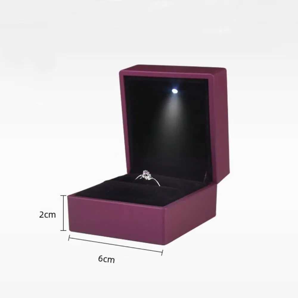 LED Ring Earring Box Pearl Treasure Box Engagement Wedding Mens Gift Box W241019