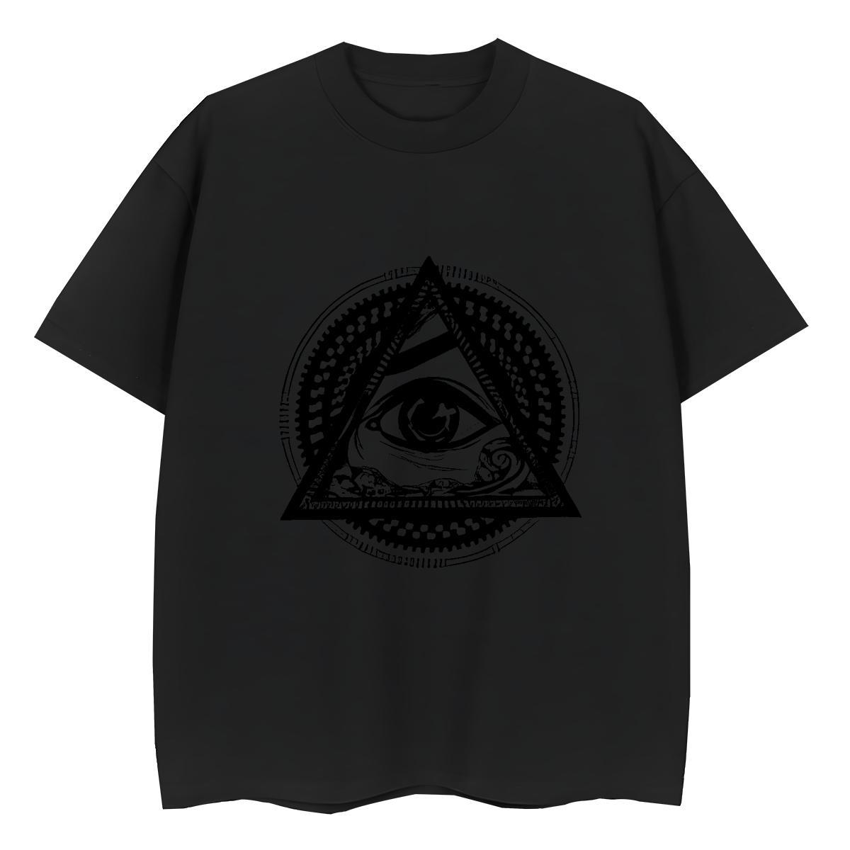 New Womens T Shirts 230g Cotton Crew Neck Breathable Casual Daily Wear eyes Women Tshirts Soft DIY Anime Printed Tee Shirt