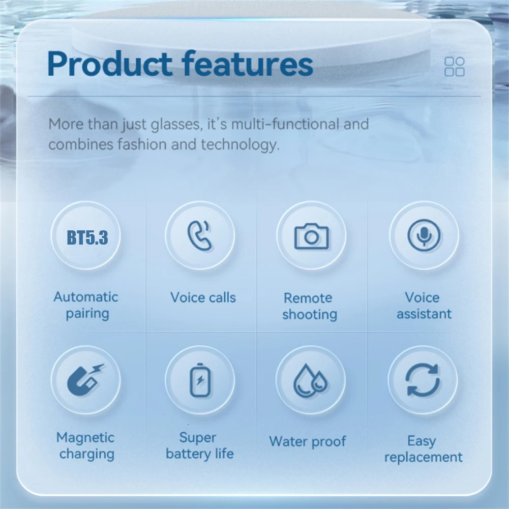 G05 Bluetooth smart glasses wireless sunglasses open earphones waterproof hands-free calling sunglasses 241019 ww