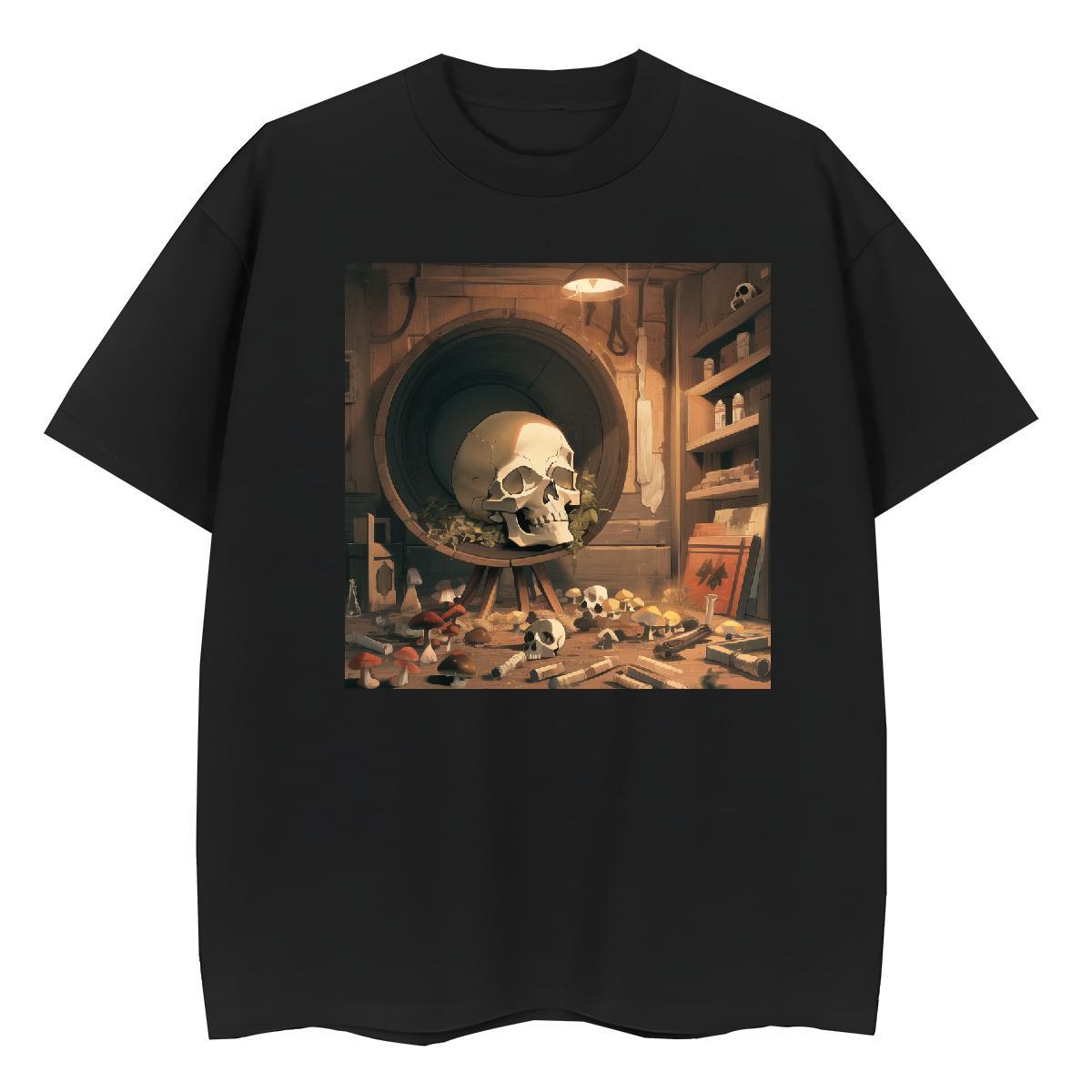 Stylist T-Shirts 100% Cotton 230g Crew Neck Street skull Couples T Shirts 5A Anime Oversized Polos