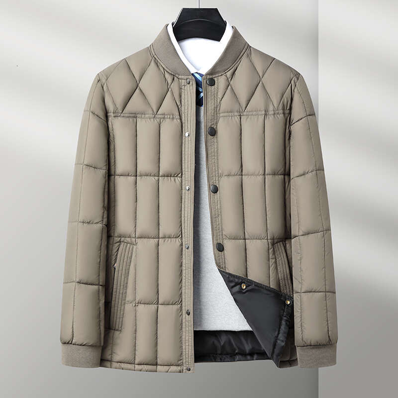 Casual 2024 Autumn Men's Warm Cotton-Padded Jackets Outwear Windproof Loose Single Breasted Down Coats Winter Lightweight Parkas