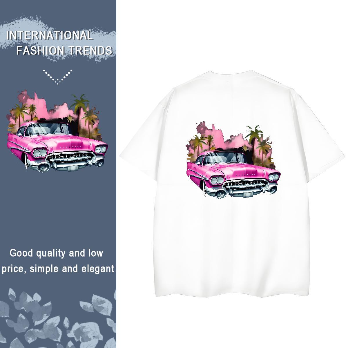 Brand Woman T Shirts 230g Cotton O-Neck Short Sleeve Street Wear car Women Tshirts High quality DIY Logo Tops