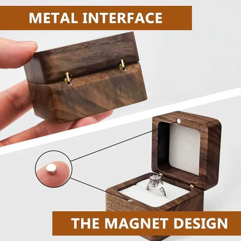 1 free customized wooden ring box personalized wedding anniversary gift walnut ring box carving engagement W241019