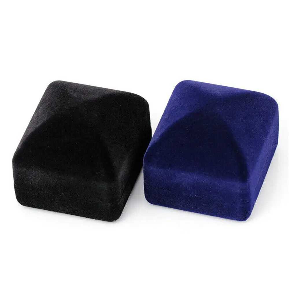 Engagement Black Velvet Ring Box Jewelry Display Storage Folding Box Wedding Ring Valentines Day Gift Organizer W241019