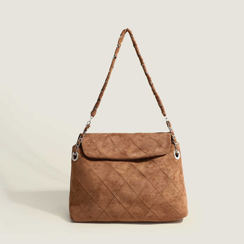 CMM Matte Leather Underarm Bag For Women Autumn And Winter Suede Chain Shoulder Bag Large Capacity Crossbody Tote Bag
