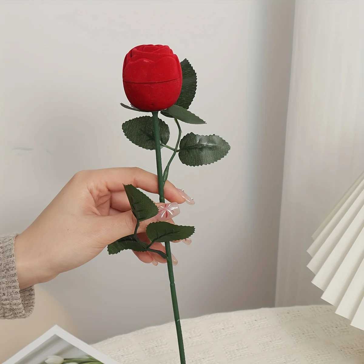 1 simulated rose ring box rose bouquet engagement ring box proposal ring box wedding specific romantic gift box W241019