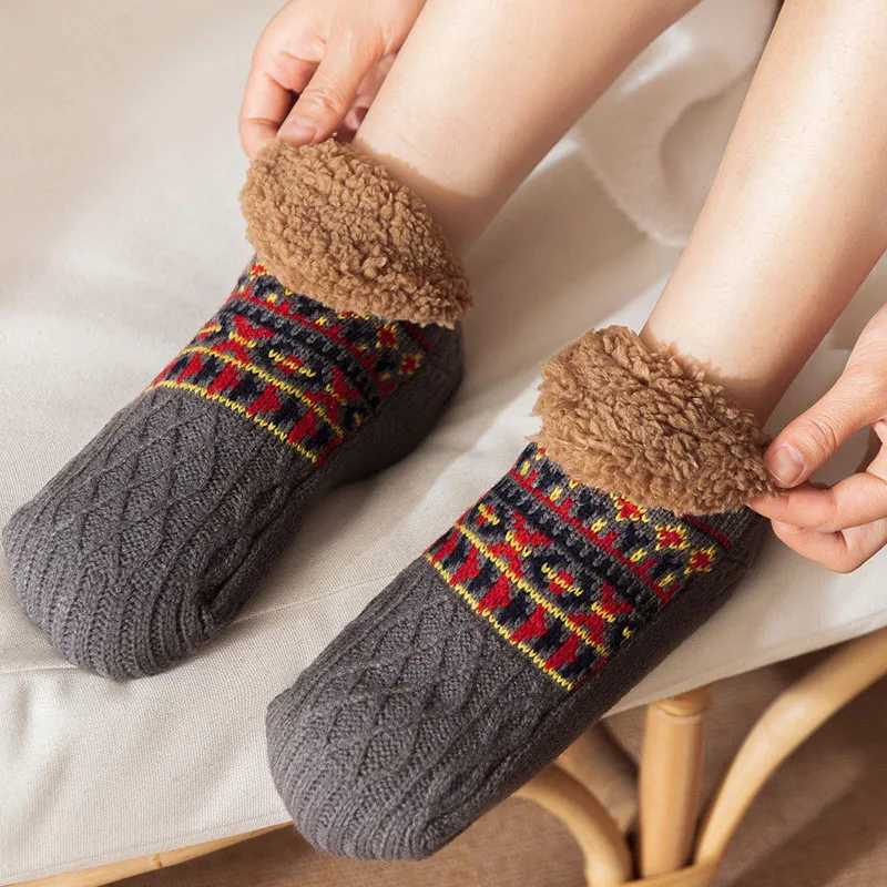 Fall and Winter Floor Socks Home Warm Women Men Socks Snow Socks Sleep Carpet Socks Slippers Socks Men Non-slip Yoga Socks 2024XJ241019