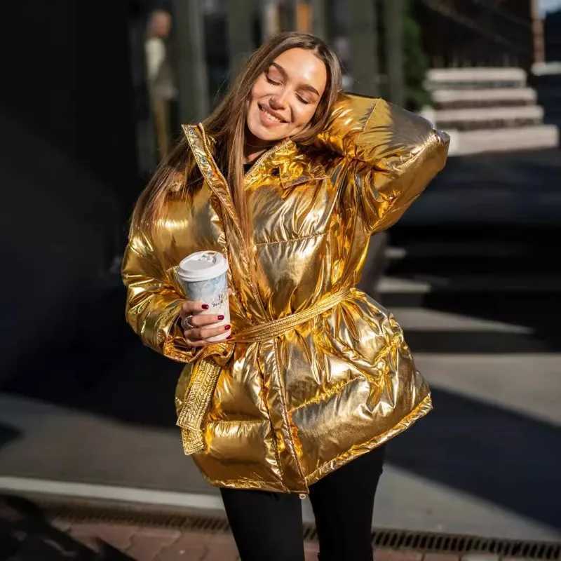Women's Down Parkas Talenza Womens Winter Warm Jacket Fashion Short Style Womens Elegant Jacket Cotton Jacket Warm Parka Jacket Womens Clothing 2