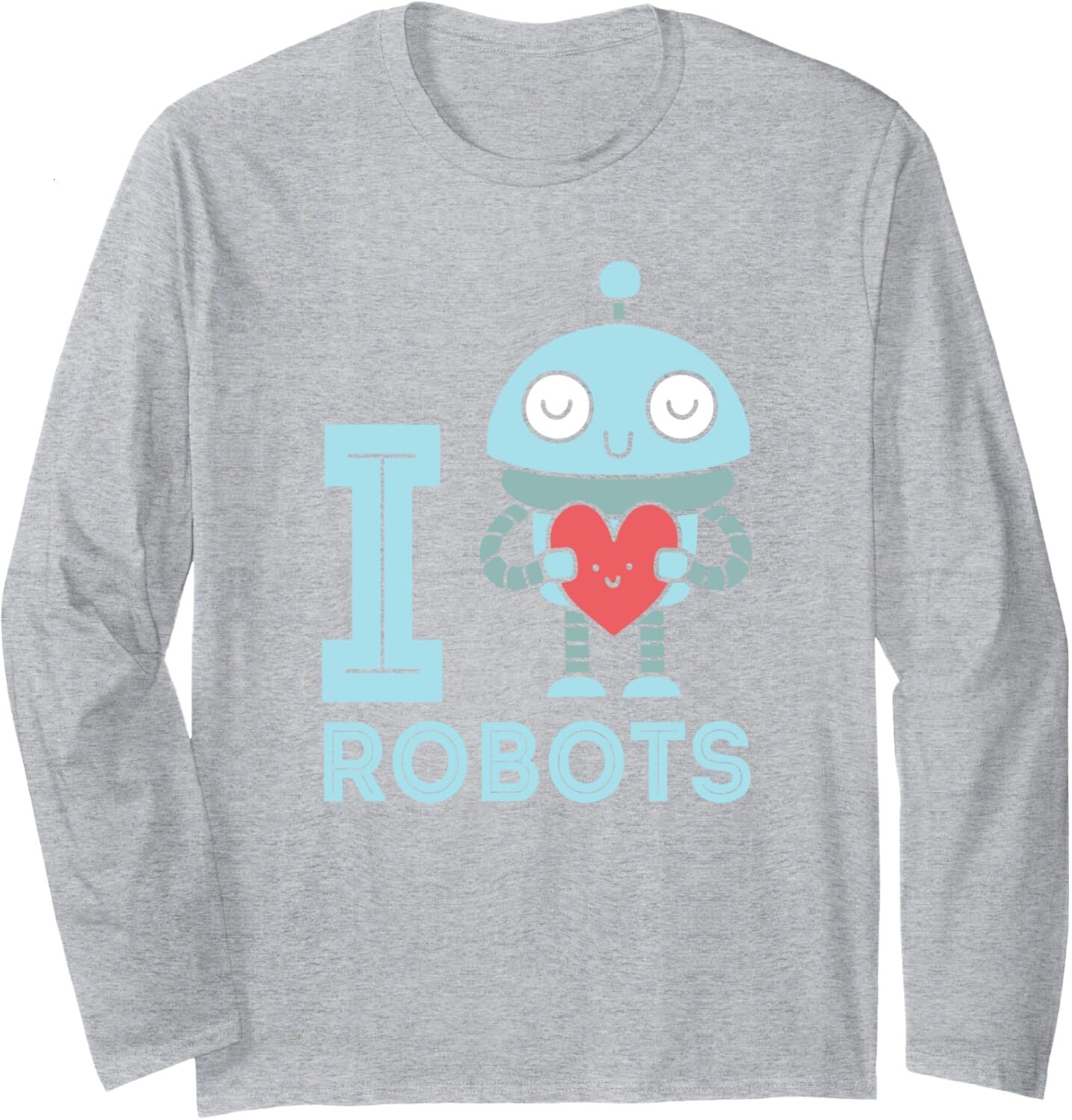 Long Sleeve Shirts for Men sweatshirt Vintage I Love Robots Futuristic Robotics Engineers Gift Long Sleeve Tee Streetwear Casual tops clothes