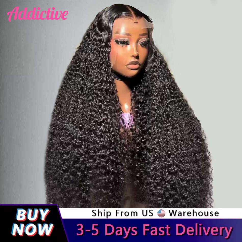 250 Density Brazilian 30 40 Inch Deep Wave 13x4 13x6 HD Lace Front Human Hair Wig 5x5 Glueless Closure Preplucked Curly Wigs