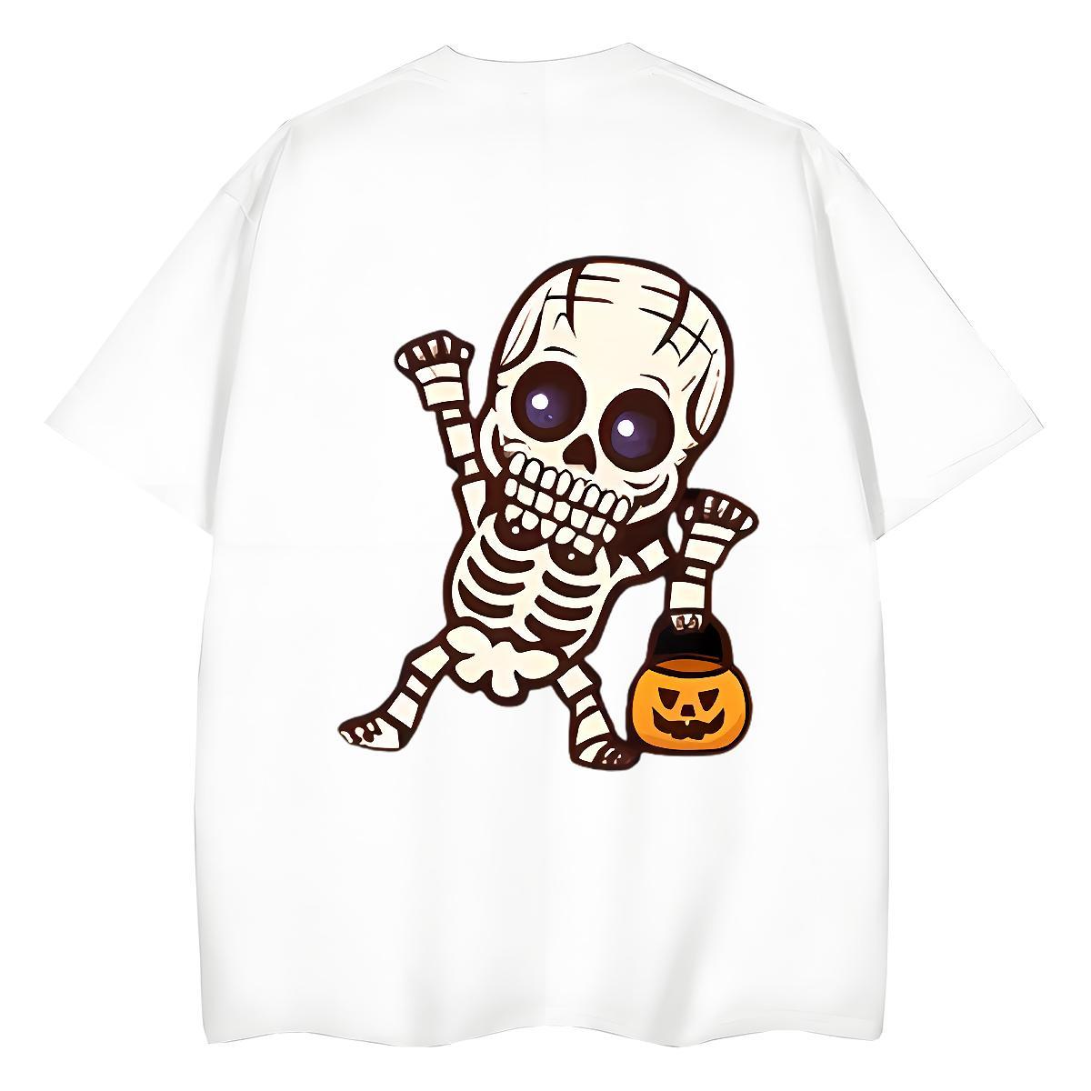 Designer Woman T Shirts 230g Cotton Breathable Short Sleeve Casual Beach skull Woman Tshirt Nice Anime Print Tees Shirts