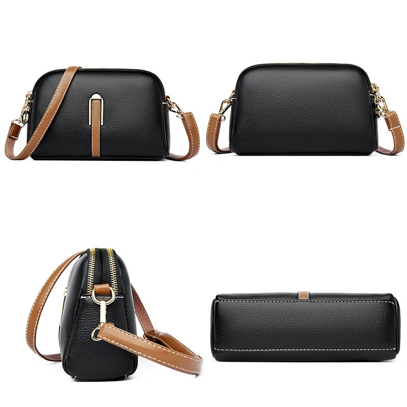 100% genuine leather shoulder bag womens handbag er denim flip bag womens messenger bag cross body bag 241018