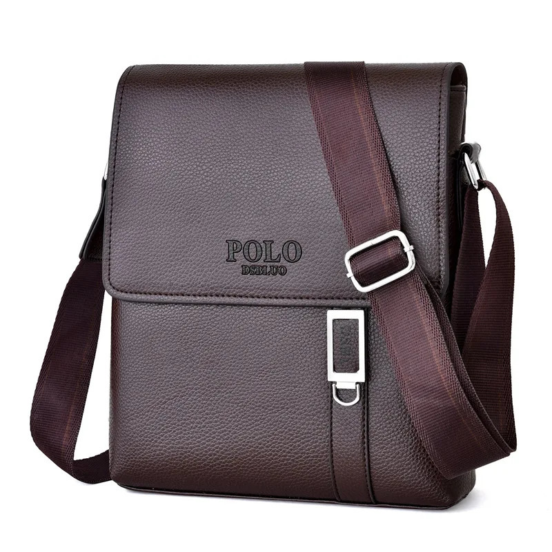 Business Men Leather Shoulder Bag Boy Crossbody Briefcase Messenger Bags Male Gift Mens Handbags 241019