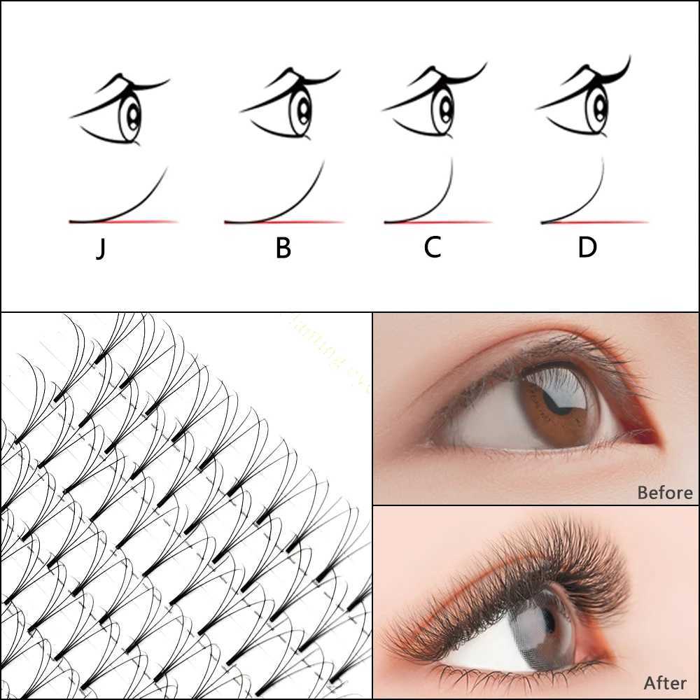 Premade Volume Fans 2d/3d/4d/5d Camellia Individual Eyelashes Extensions Pre Made Wide Fan False Eyelash Mink Lashes Make UpXJ241019
