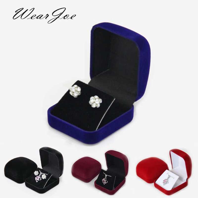 Stud Earrings Storage Box Pendant Earrings Pendant Organizer Box High Velvet Small Necklace Jewelry Display Gift Packaging Box W241019