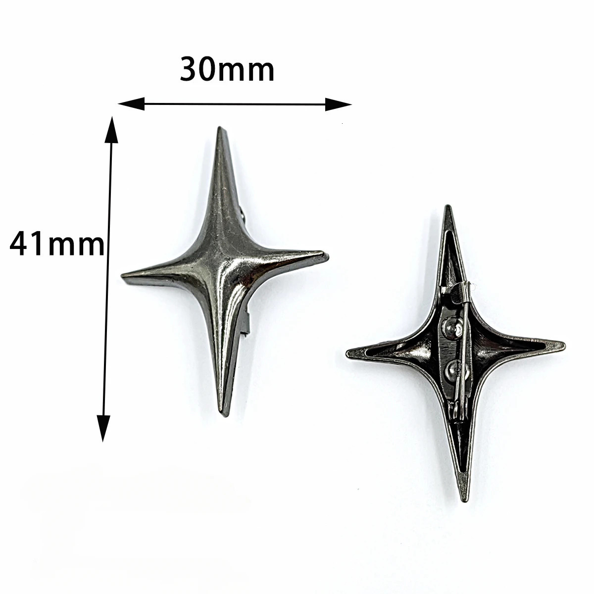 Universal Decorative Copper Four Corners Star Brooch Enamel Personalized Bag Clothing Hat Badge Metal Mens Pin Gift Wholesale 241018