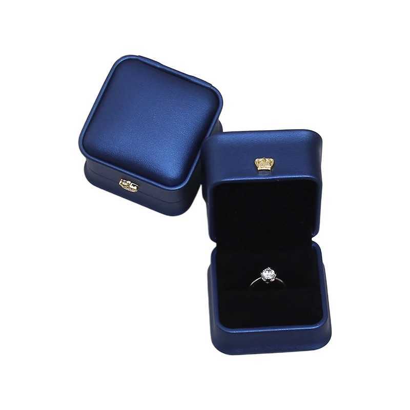 High quality square wedding PU earrings ring box amazing engagement party earrings jewelry display gift box W241019