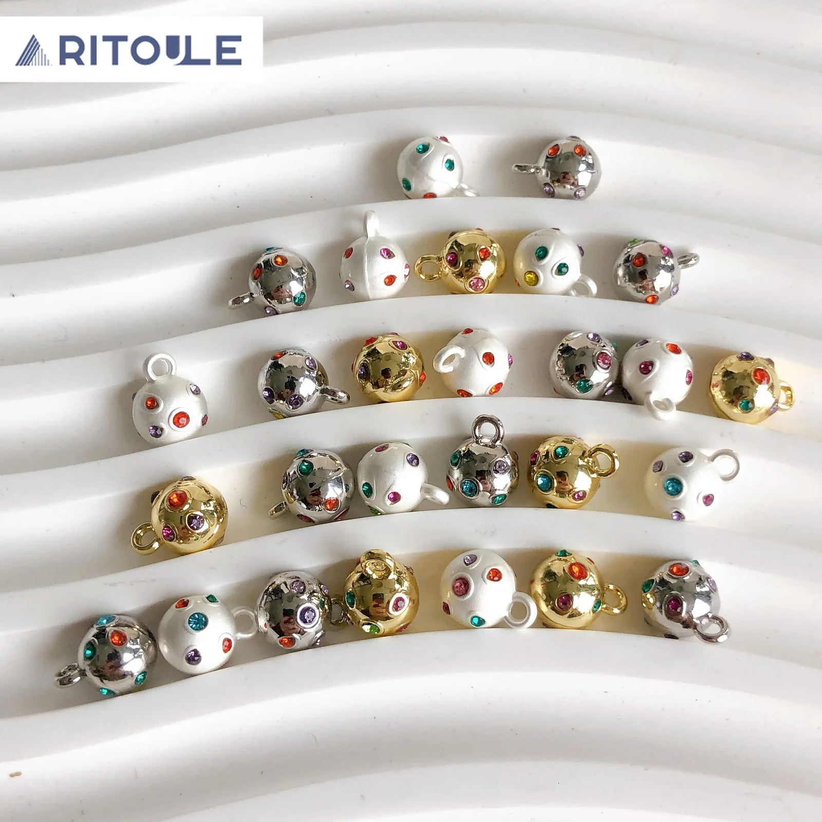 Pendant necklace bracelet with colored diamonds DIY handmade jewelry accessories 241018