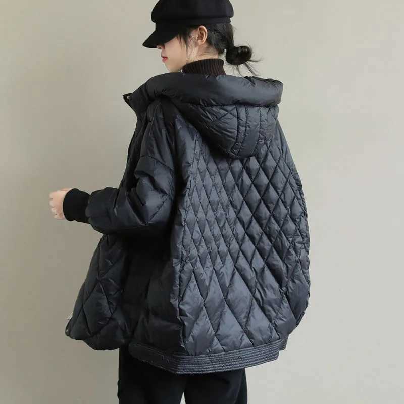 Korean Style Women Down Jacket Over Size Short Coat Loose Warm Autumn Winter Casual Outwear Top Quality PARKAX241019
