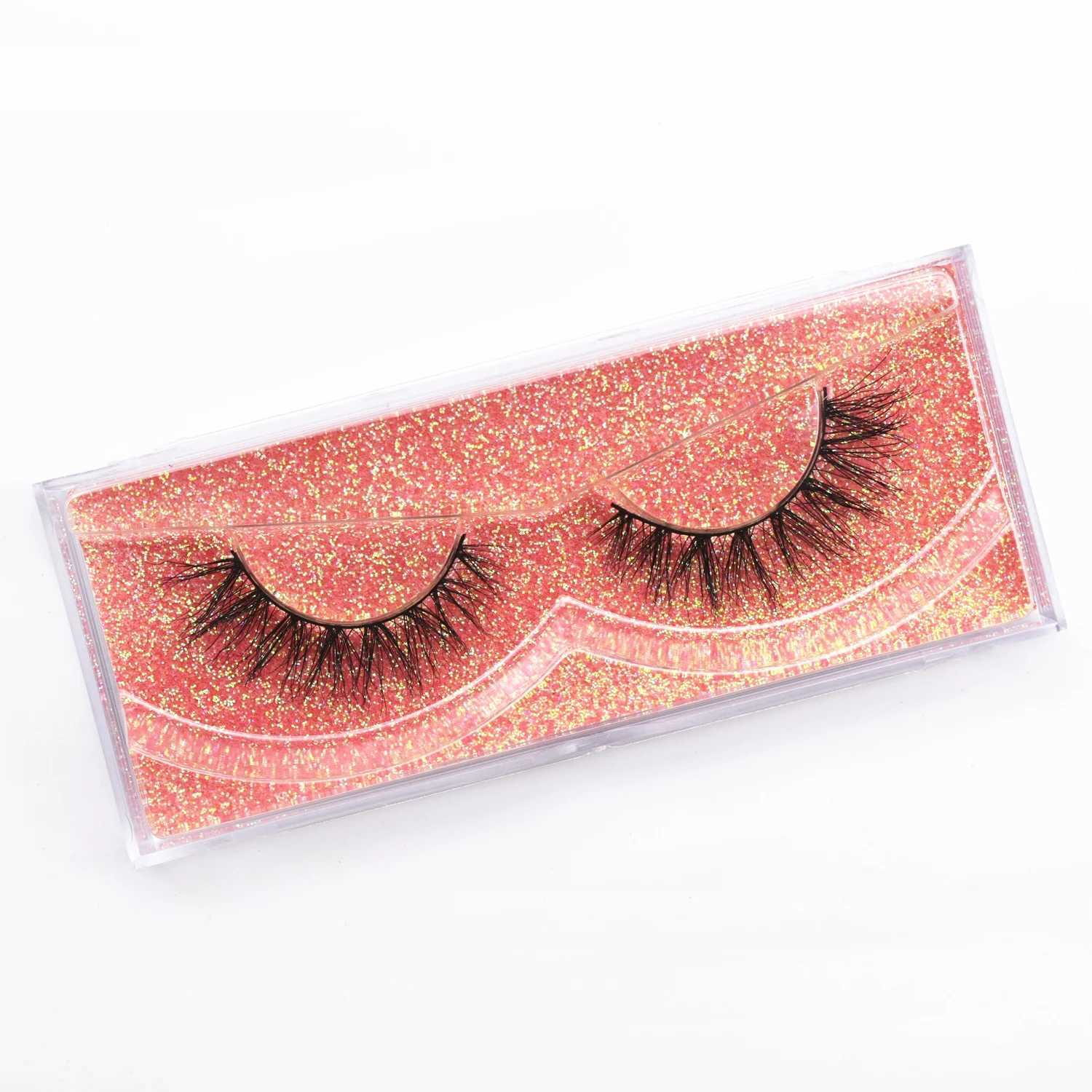 3D Natural Mink Lashes 13mm Lashes False Eyelashes Wispy Cross Fluffy Mink Lashes Extension Makeup Lashes Mink Eyelashes BeautyXJ241019