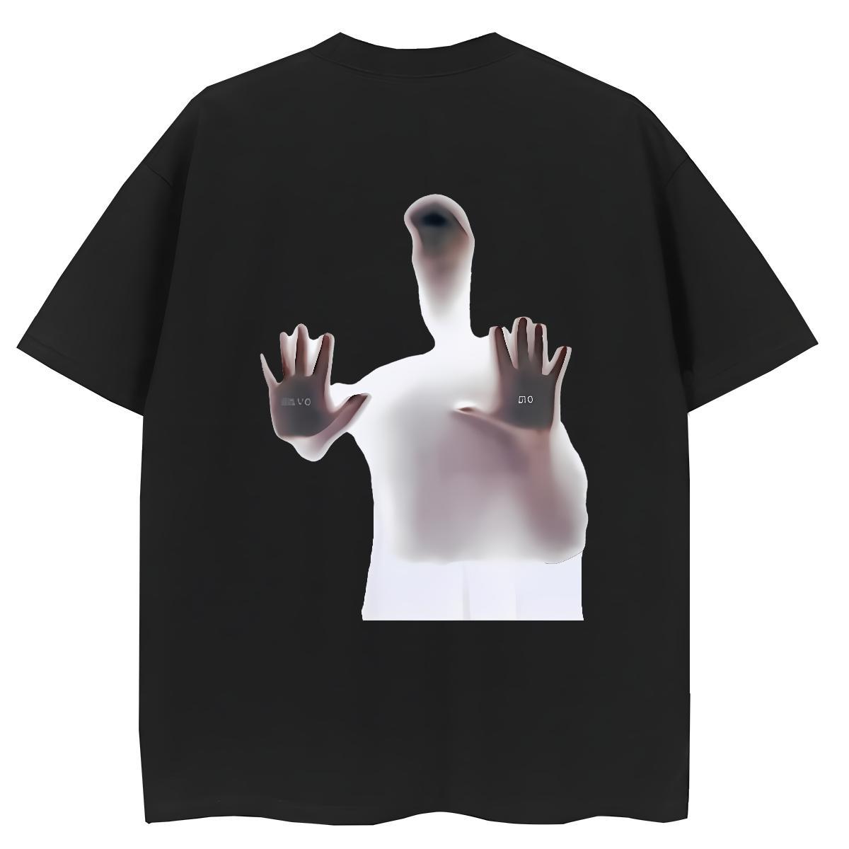 2024 T-Shirts 230g 100% Cotton Short sleeve Soft Street portrait Tshirt for Man Woman Popular Cartoon Print Polos