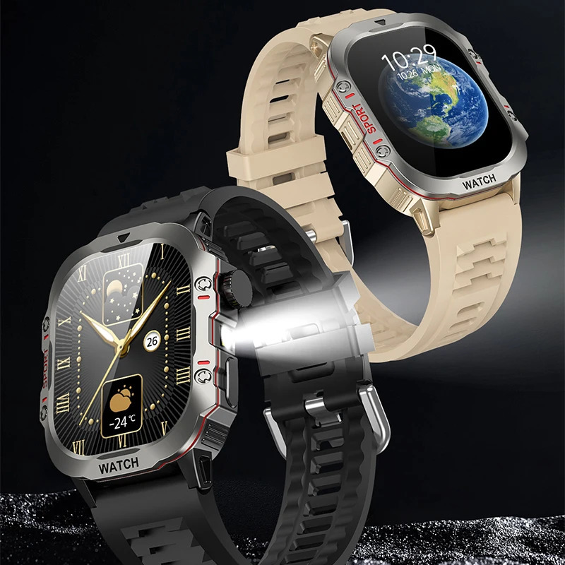 Mens 52 Bluetooth Call Smart Watch 201inch Full Screen Touch 240 296 Resolution IP67 Waterproof 241009