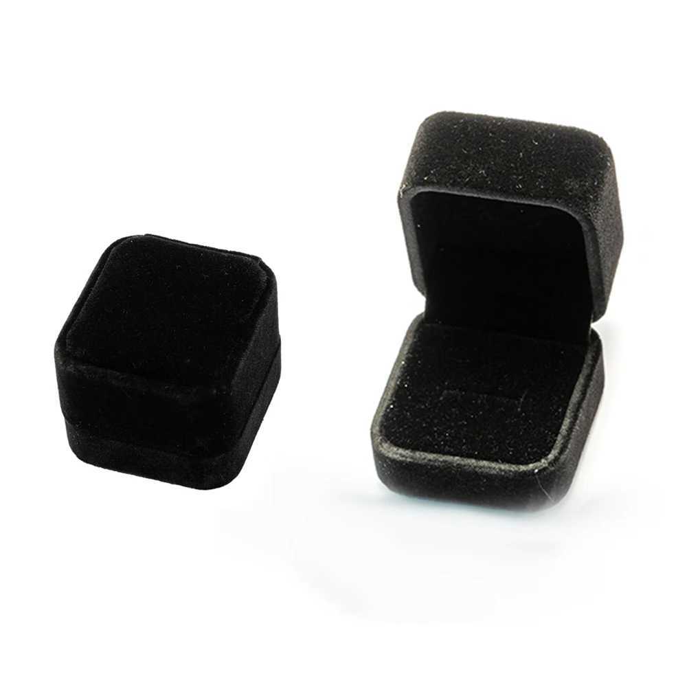 Engagement Ring Packaging Velvet Black Box Valentines Day Gift Wedding Display Organizer Jewelry Earrings Storage Supplies W241019