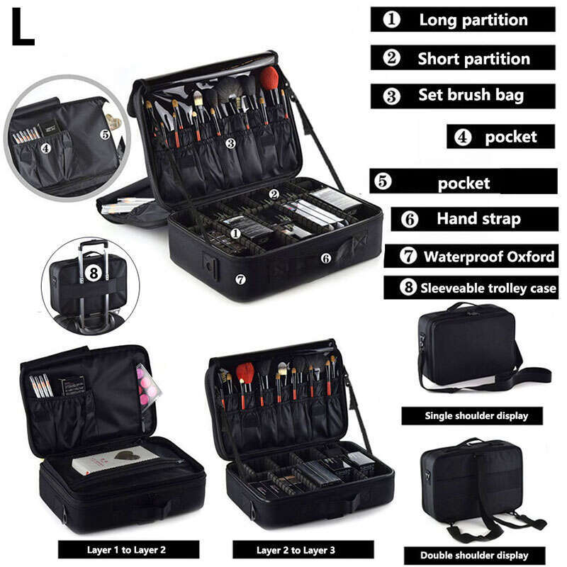 Professional Case Female Travel Big Capacity Beauty Nail Toolbox Cosmetic Organizer Suitcases For Makeup Storage Boxs