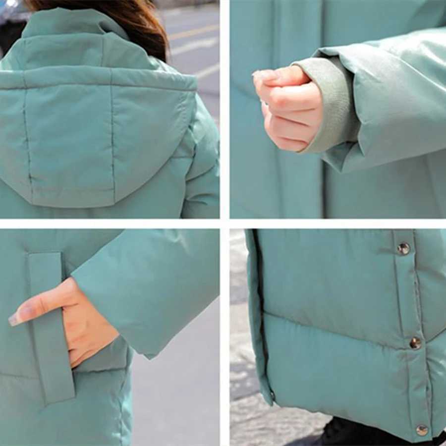 Casual Overcoats Snow Wear Hooded Long Parkas Cold Outwears Tops Korean Warm Thick Sobretudos Winter Cotton Padded Coats WomenX241019