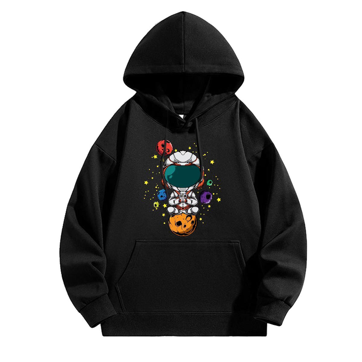 2024 DIY Men's Hooded Sweatshirt Hooded Collar Long Sleeves Classic Couples Hoodie Oversized Clothings High Street Hip Hop Tech Fleece